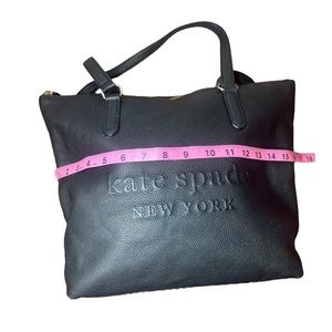 KATE SPADE EUC Large Black All Leather Designer Bag.